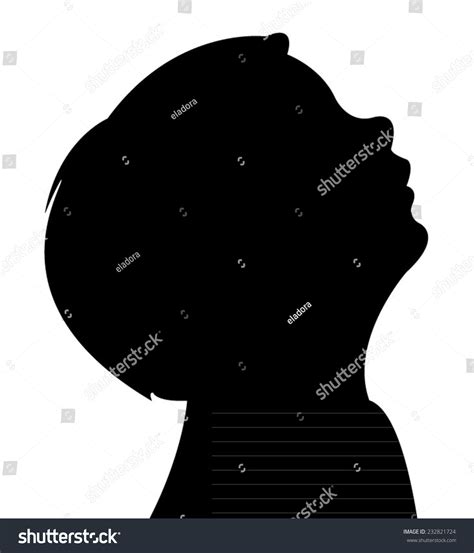 A Boy Looking Up Silhouette Vector 232821724 Shutterstock
