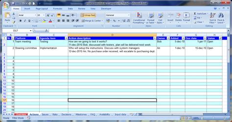 meeting minutes template excel bookletemplateorg