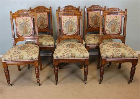 This set of 2 upholstered dining chairs is an easy way to bring a little farmhouse charm (and extra seating) to your dining room or kitchen. Set Of Six Oak Padded Back Dining Chairs - Antiques Atlas