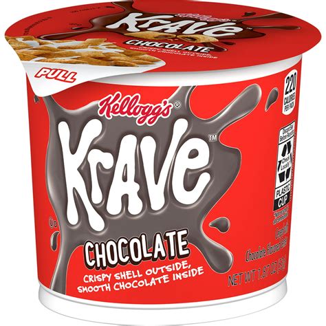Kellogg S Krave Breakfast Cereal In A Cup Chocolate Single Serve Filling Made With Real