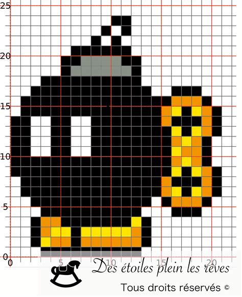 Mario Bros Bombe Pixel Art Artofit