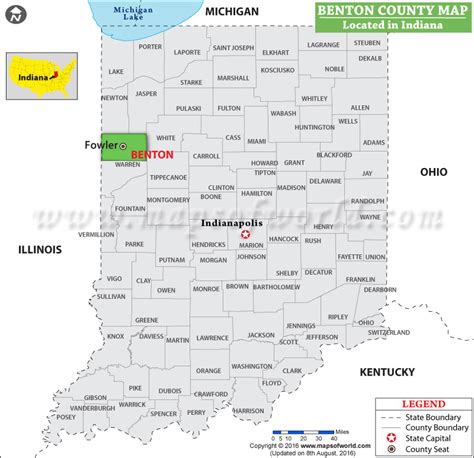 Benton County Map Indiana