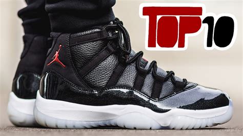 12air jordan wall clock with 3d mini sneakers, sneaker head style decor air jordan 1 to 12 clock, gift for hypebeasts. Top 10 Jordan 11 Shoes Of 2016 - YouTube