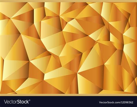 Gold Abstract Polygonal Background Triangles Vector Image