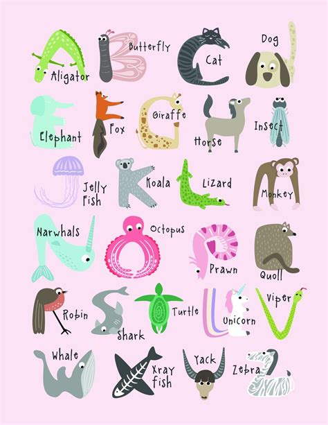 Free Cute And Educational Animal Alphabet Printables Animal Alphabet