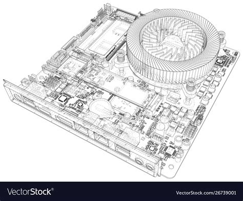 Technology Abstract Motherboard Royalty Free Vector Image