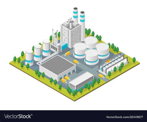 Factory Concept 3d Isometric View Royalty Free Vector Image