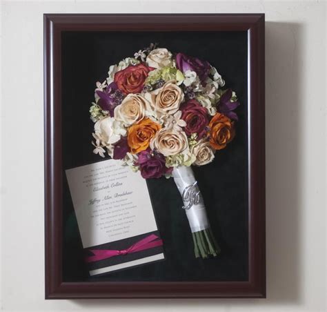 Maybe you would like to learn more about one of these? Bouquet preservation idea: shadow box with other memoris ...