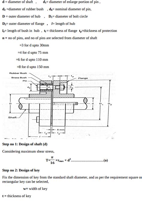 explain  design procedure  bush pin type flexible coupling  neat sketch mechanical