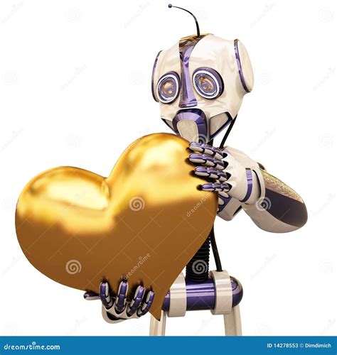 Robot And Heart Stock Illustration Illustration Of Feelings 14278553