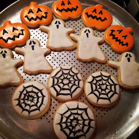 Halloween Cookies Ghosts Pumpkins And Webs Sugar Cookies With Royal