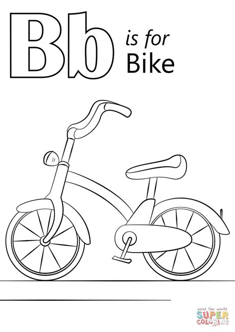 Are you looking for the best letter a coloring pages for your personal blogs, projects or designs, then clipartmag is the place just for you. Letter B is for Bike coloring page | Free Printable ...