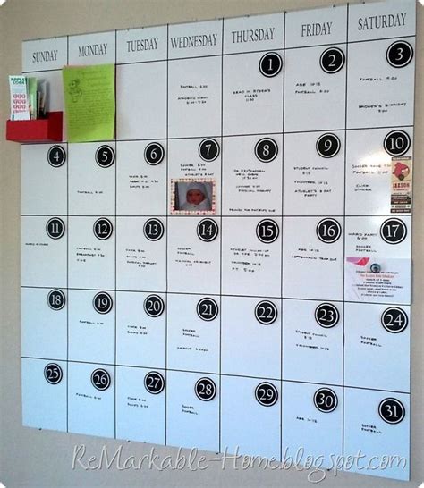 Magnetic Wall Calendar