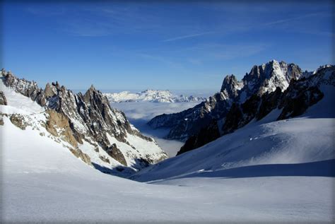 Ski à La Vallée Blanche De Chamonix Avec Un Guide