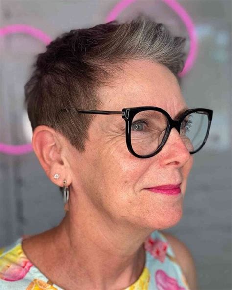 Perfectly Flattering Short Hairstyles For Women Over With Glasses