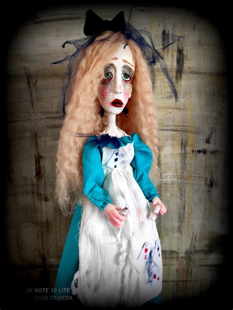 Alice In Wonderland Art Doll Alice Ooak Art Doll White Etsy