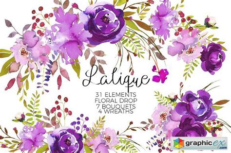 Free fire em png para download: Violet Purple Watercolor Flowers » Free Download Vector ...