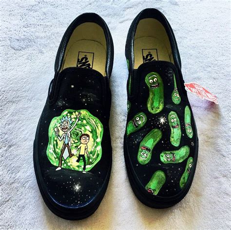 Rick And Morty Shoes Pickle Rick Etsy Zapatos Vans Personalizados