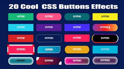 20 CSS Button Hover Effect HTML CSS CSS Tricks 20 Cool CSS
