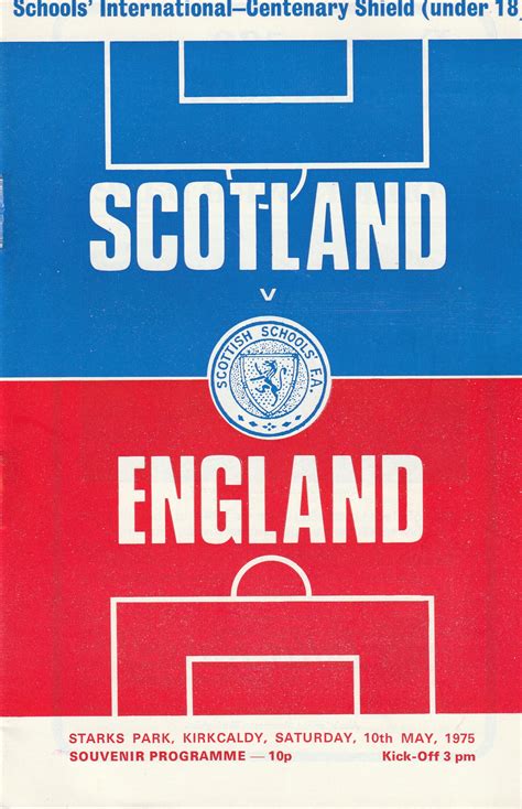 Scotland Schoolboys V England Schoolboys 10 May 1975