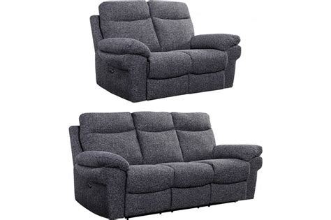 Tanya Grey Fabric Electric Recliner 32 Seater Sofa Set Furnitureinstore