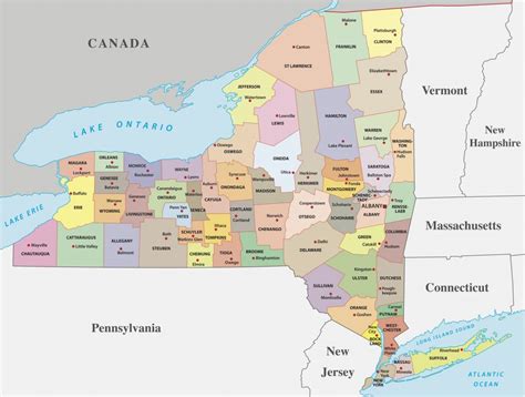 Detailed Map Of Upstate New York