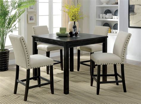 Kristie Antique Black Counter Height Dining Table Set From Furniture Of