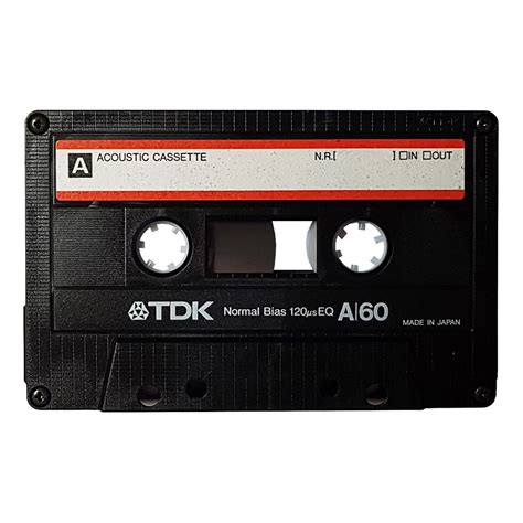 Tdk A60 80s Era Ferric Blank Audio Cassette Tape Retro Style Media
