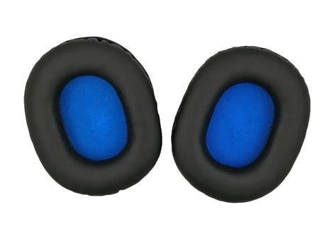 1 Pair Black With Blue Replacement Ear Pads Cushion Cover For Turtle