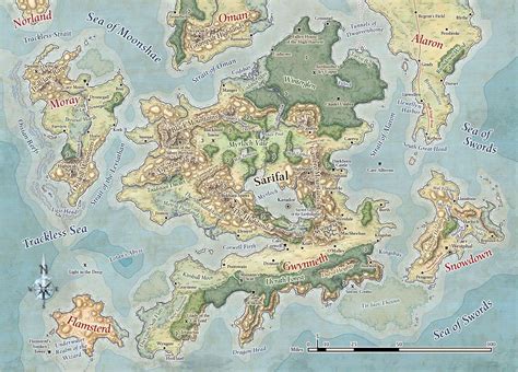 Detailed High Forest Map Forgotten Realms Dnd World M