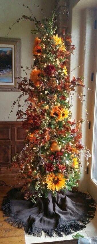 Fall home decor autumn home thanksgiving decorations seasonal decor. Festive fall decorating tree ideas - Debbiedoos