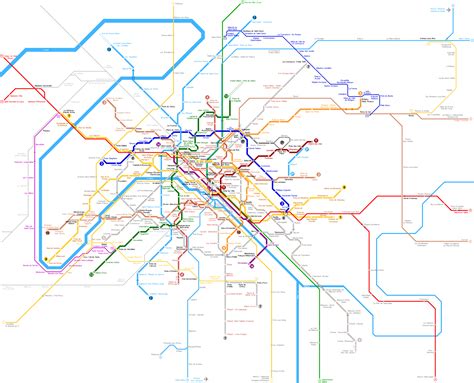 Full Large Detailed Metro Map Of Paris City Paris City Full Large