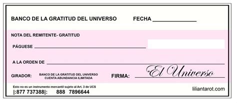 EL CHEQUE DE LA ABUNDANCIA EN LUNA NUEVA Para Ariana Garcia Palacios