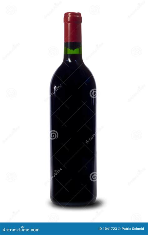 Single Bottle Of Red Wine Stock Image Image Of Glass 1041723