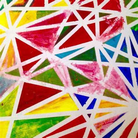 Vibrant Geometric Abstract Painting Emily Longbrake