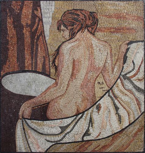 Nude Shower Art Mosaic Mosaic Marble