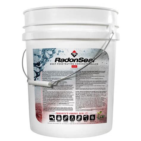 Make it a home project skip the hassle and cost of contractors and make it a diy project. RadonSeal 5 Gal. Plus Penetrating Concrete Sealer-110 ...