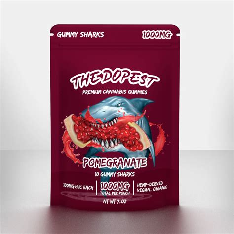 The Dopest Sharks Hhc Gummies 1000mg Pomegranate Qni Wholesale