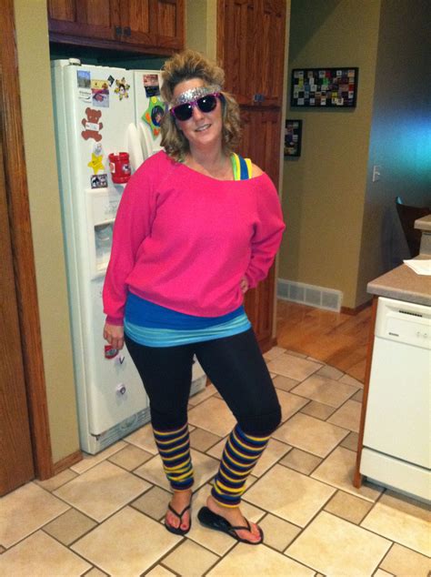 Halloween Homemade Easy 80s Costume All From Thrift Store And My House