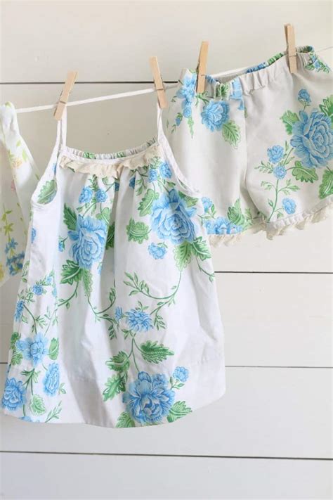 how to sew girl s pajamas from vintage sheets farmhouse on boone