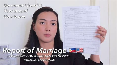 How To Report Your Foreign 🇺🇸 Marriage To The Philippine Consulate Here In Usa Requirements