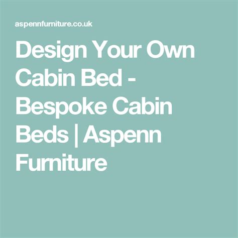 The benefits of a cabin bed built in a small box bedroom come from incorporating drawers and cupboards under the cabin bed. Design Your Own Cabin Bed - Bespoke Cabin Beds | Aspenn ...