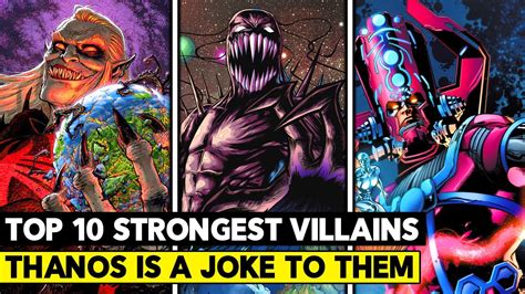 Top 10 Strongest Villains In The Marvel Universe Epic Heroes