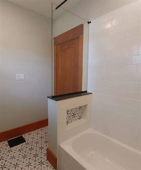 Choosing between a glass door and a shower curtain is something that a lot of people have to do more often than not. Through glass shower curtain rod | Shower curtain rods ...