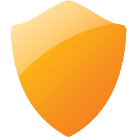 Web 2 Orange Shield Icon Free Web 2 Orange Shield Icons Web 2