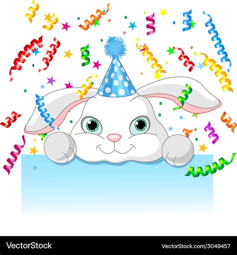 Bunny Birthday Royalty Free Vector Image Vectorstock