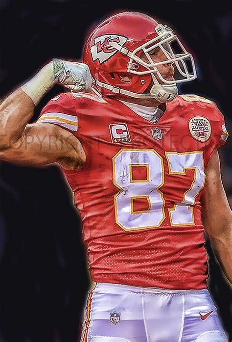 Great Travis Kelce Kansas City Chiefs Art Print New & Rare | Etsy