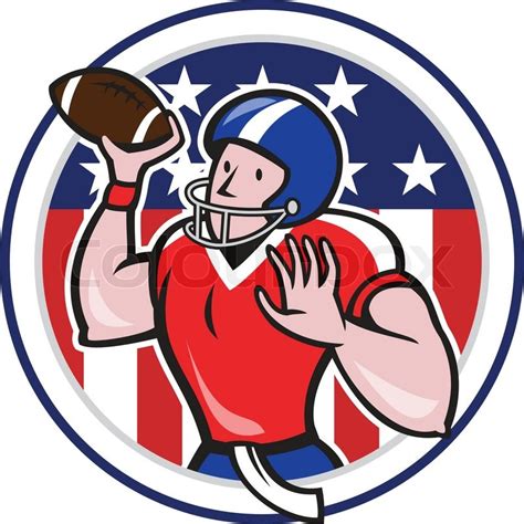 Illustration Of An American Football Gridiron Quarterback