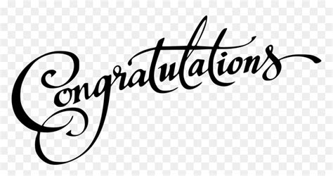 Congratulations Calligraphy Png Black And White Congratulations