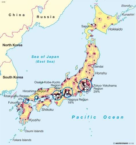 Physical Maps Of Japan General Information Japan Japan Is Divided